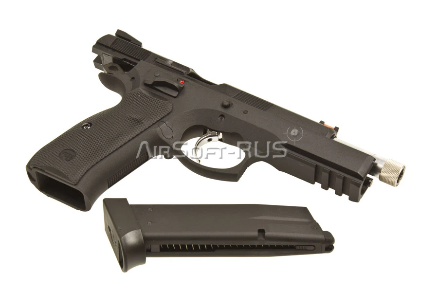 Пистолет KJW CZ SP-01 Shadow с резьбой для установки глушителя GGBB (GP438TB)