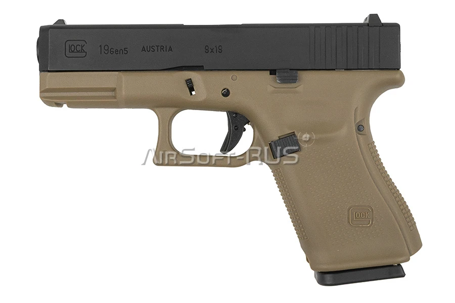 Пистолет East Crane Glock 19 Gen 5 DE/BK (EC-1303-DE/BK)