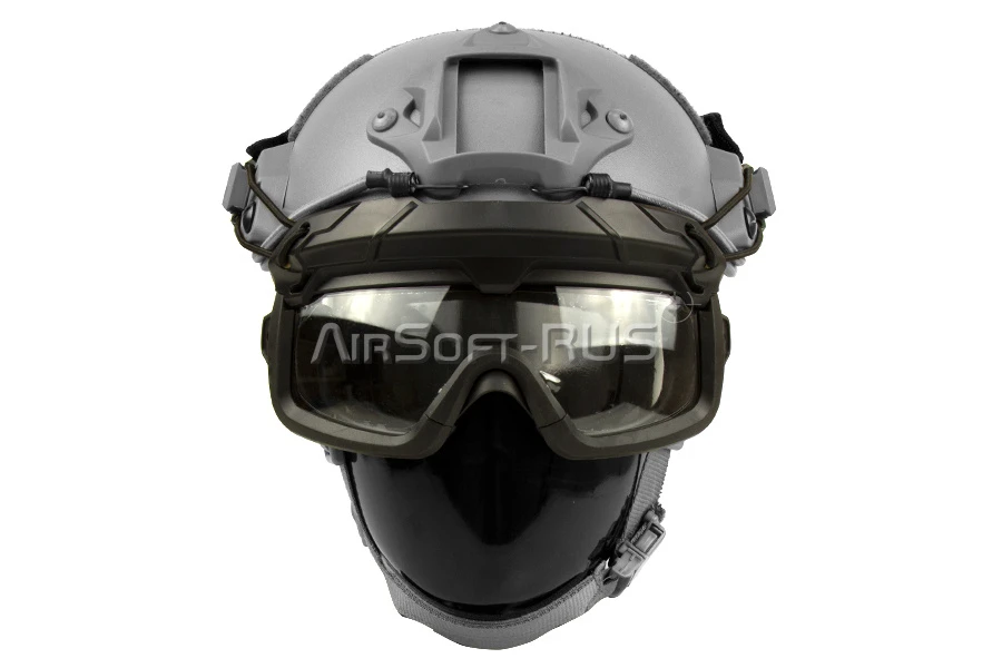 Очки защитные WoSporT для крепления на шлем Ops Core BK (MA-114-BK)